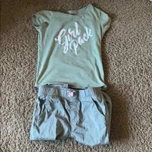 A green outfit for girls